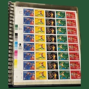 Vintage 1991 MNH Scott Summer Olympics MNH 29 C Sheet Stamps Scott #2053-7